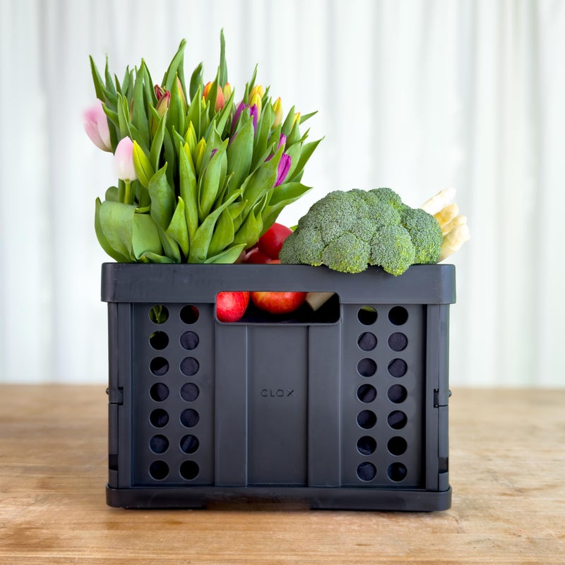 ClaxÂ® crate | folding box | basket | 48 qt (12 gal) | black - Image 5