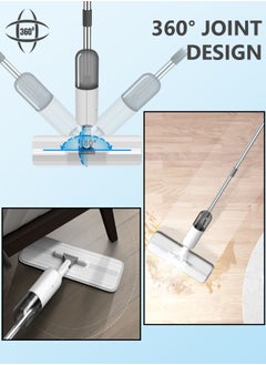 AHAKAC Spray Mop with 2 Washable Microfiber Pads-Cleaning Mop with 350ML Refillable Water Tank-Ceramic Floor Mop for Home Kitchen  - Image 3