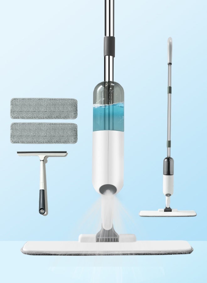 AHAKAC Spray Mop with 2 Washable Microfiber Pads-Cleaning Mop with 350ML Refillable Water Tank-Ceramic Floor Mop for Home Kitchen - Image 1