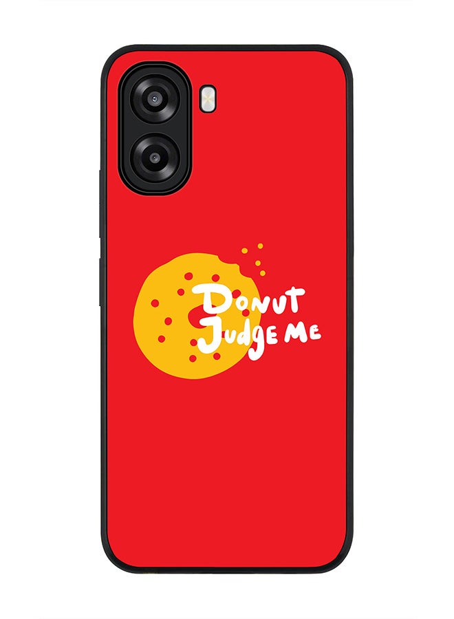 Stylizedd For Oppo A6t 5G / A6t 4G Case,Slim fit Camera Protection, Shockproof Thin Phone cover  - Donut judge me - Image 1