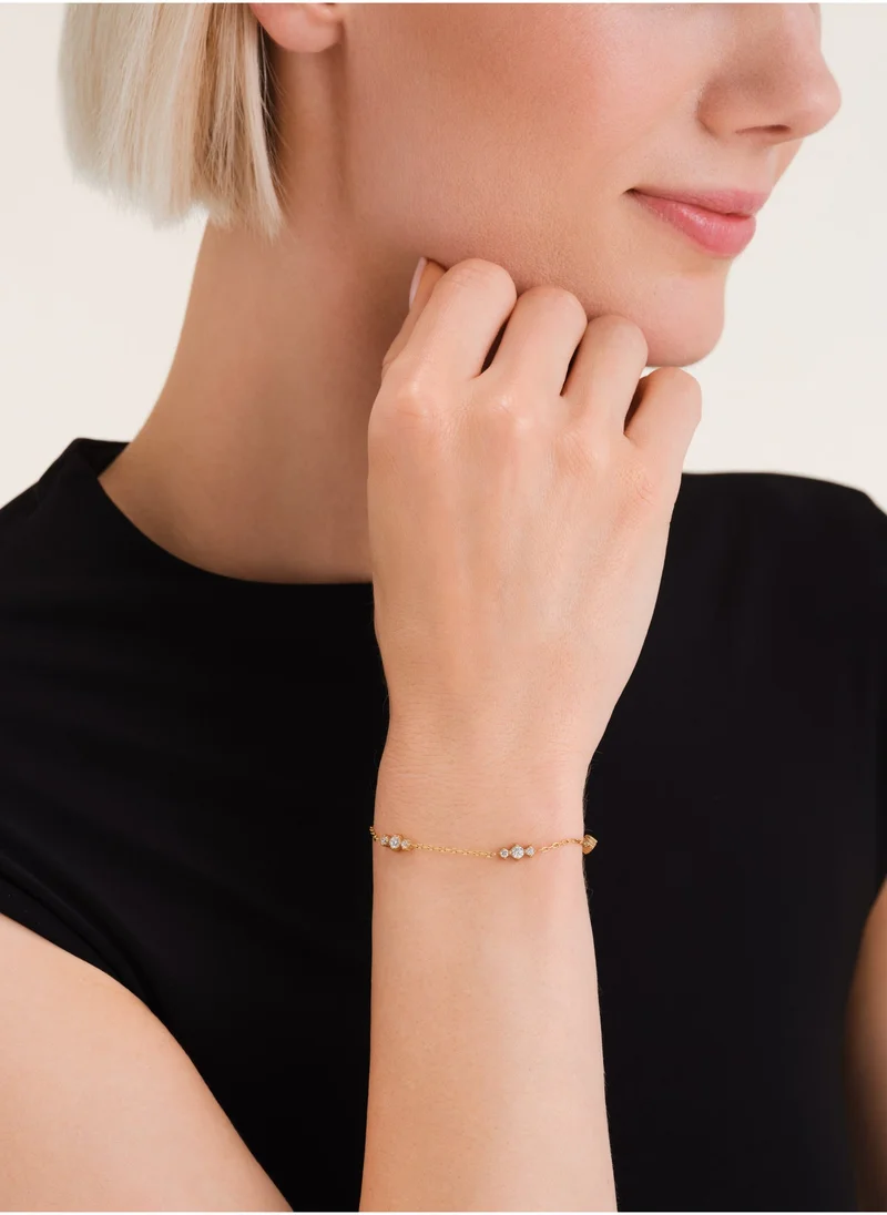 Rosefield  Triple Stones Bracelet, Gold Plated for Women | Best Price UAE