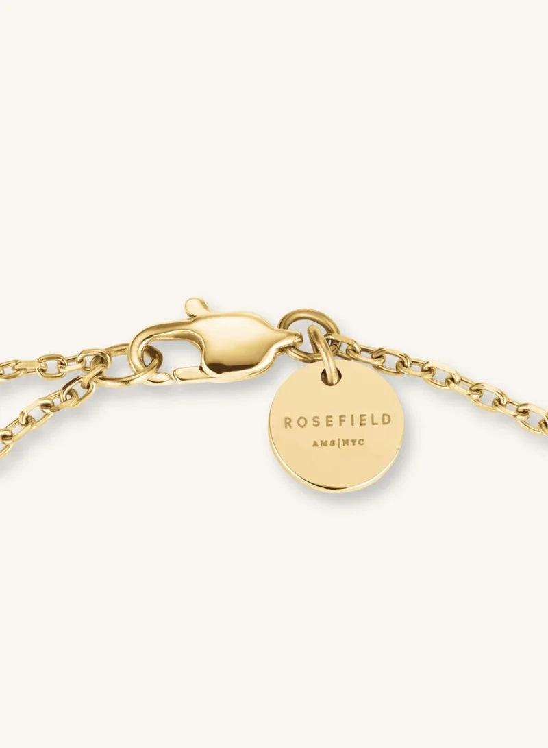 Rosefield  Triple Stones Bracelet, Gold Plated for Women | Best Price UAE