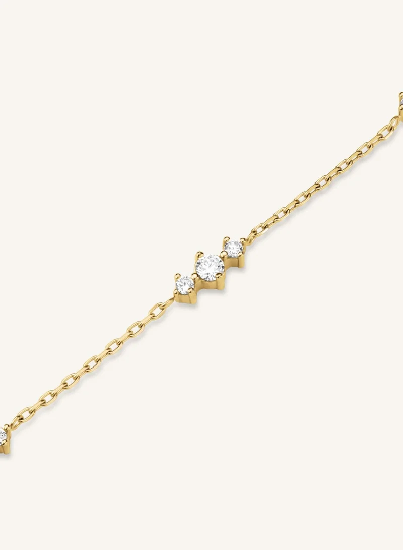 Rosefield  Triple Stones Bracelet, Gold Plated for Women | Best Price UAE