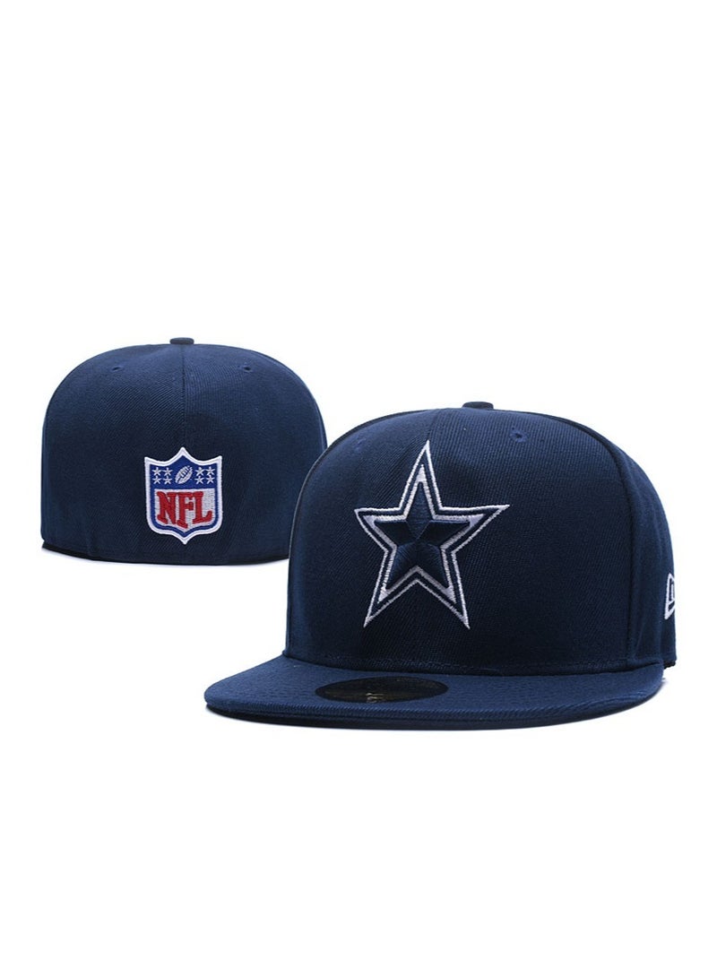 NEW York 3D Embroidered Fitted Baseball Team Cap with Closed Back for Sun Protection-55.8CM 