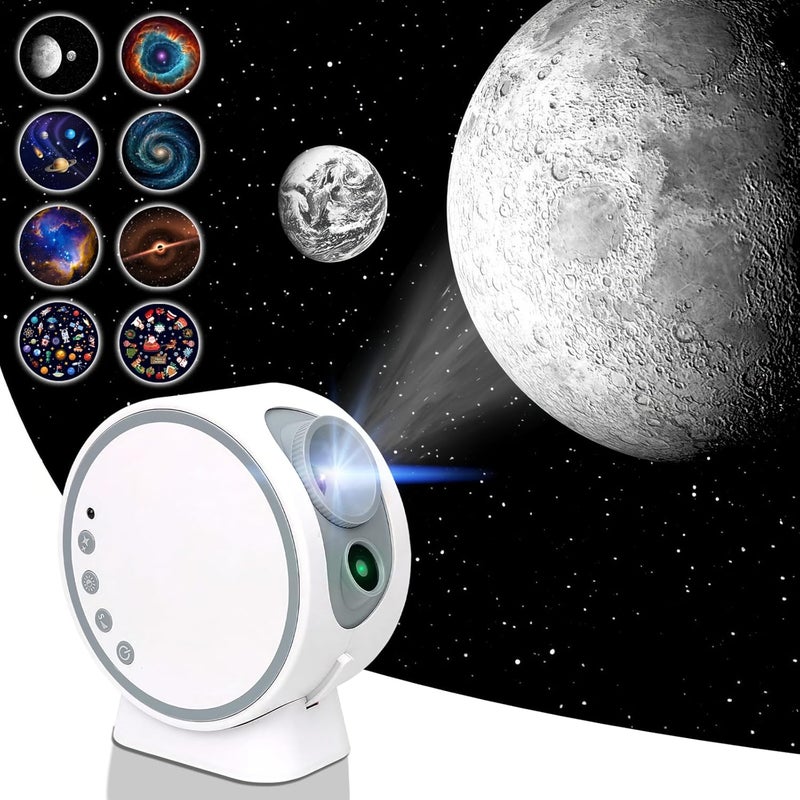 MERTTURM Planetarium Projector - Galaxy Star Projector with 8 Replaceable Film Discs, Bluetooth Speaker, and White Noise - Image 1