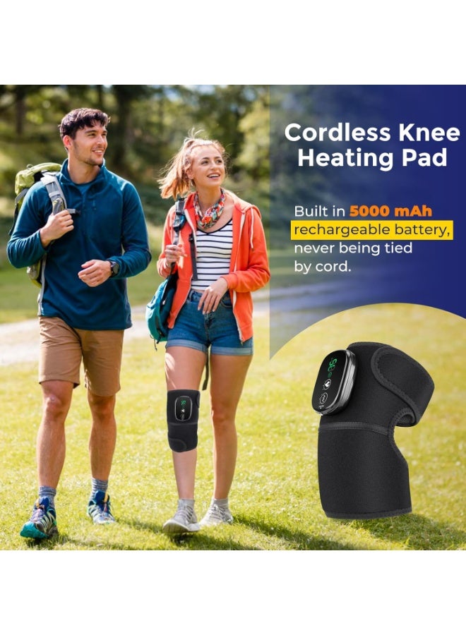 Heated Knee Massager – Rechargeable 3-in-1 Vibration & Heat Knee Pad for Knee, Elbow & Shoulder – 3 Adjustable Modes & Temperature Control – Adult Pain Relief, 1 Pack - Image 3