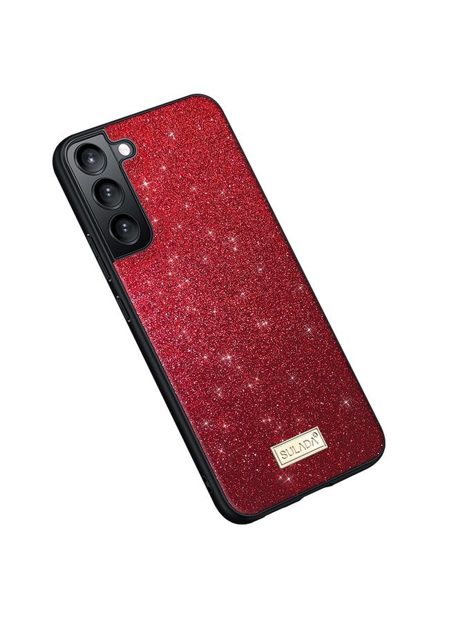The Bros Case For Samsung Galaxy S25+ 5G Glittery TPU Hybrid Handmade Leather Phone Case