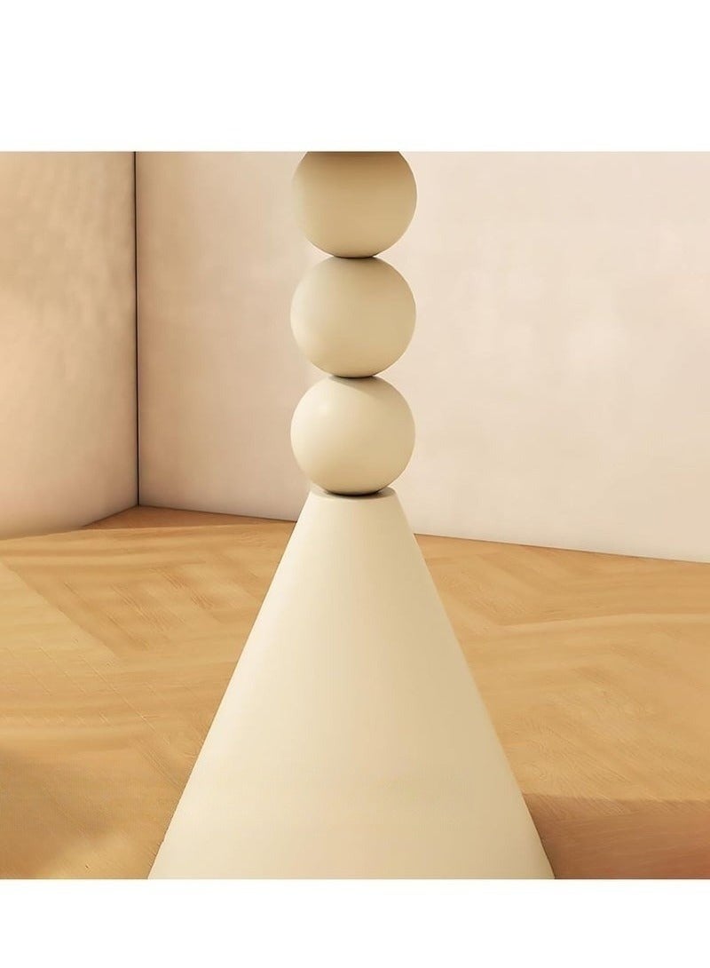 شو وو طاولة جانبية دائرية، طاولة جانبية بهيكل من الحديد، طاولة جانبية بقاعدة دائرية، طاولة جانبية بديكور منزلي عصري، طاولة وسط دائرية ريترو، طاولة قهوة للمساحات الصغيرة، غرفة المعيشة، غرفة النوم، أبيض - Image 5