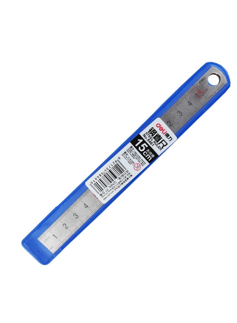 Deli 8461 Steel Ruler 15cm – Precision Markings, Durable Stainless Steel, Matte Finish for Anti-Glare Use - Image 1