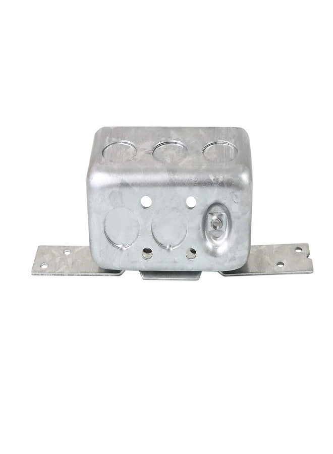 Qlvily 8 Packs 4 x 2 Inch Metal Electrical Box with Bracket, 1/2 Inch End Knockouts Electrical Box, Wood/Metal Stud Bracket Welded, Junction Box Metal, Galvanized - Image 3