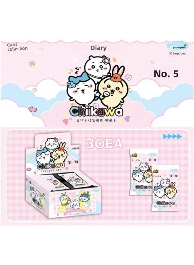 Meng Kajiyika Wow Full Flash Card 1 Yuan Pack 3 Bombs Whole Box Collection Card Usaki Pain Bear Infested Peripheral Card-Specifications:Collection Kajiikawa 2 Yuan 5 Bullets 1 Box 30 Packs  - Image 1