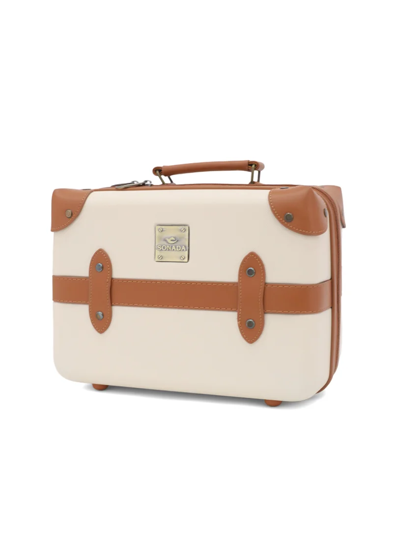 سونادا SONADA Premium Hardshell Luggage 4pc Set with Spinner Wheels | Durable Travel Suitcase with TSA Lock,Biege