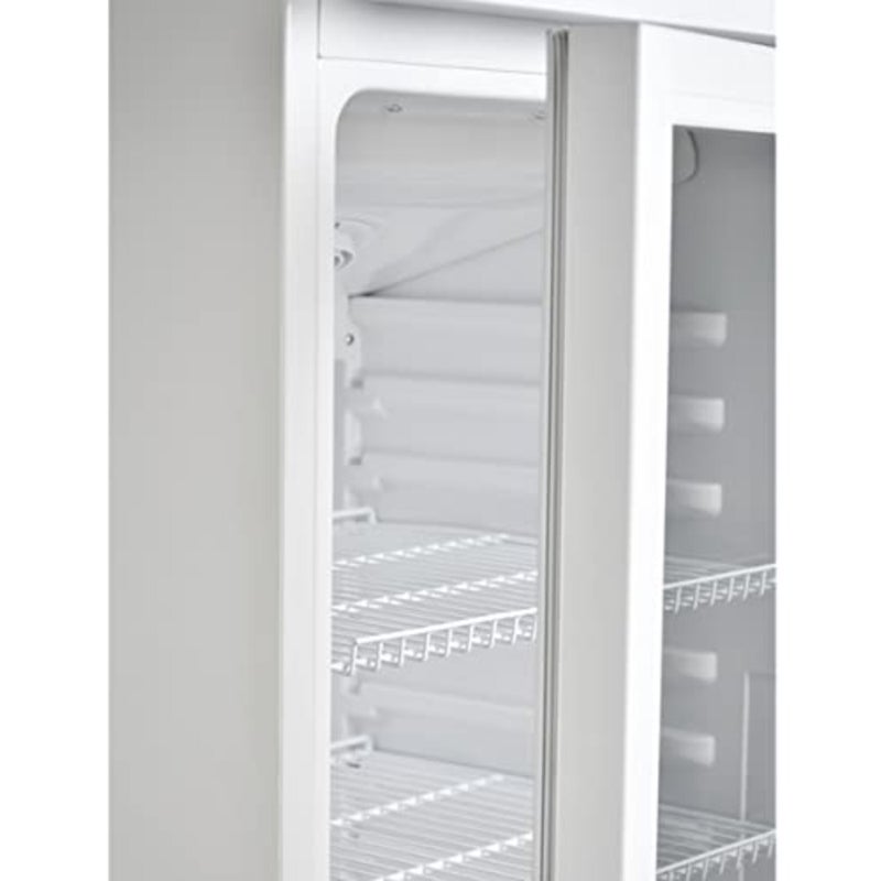 Retail showcase refrigerator, stainless steel, silver, 11.7 cu/ft capacity with net 330L volume, single door, 5 wired shelves, 2-year warranty - Image 4