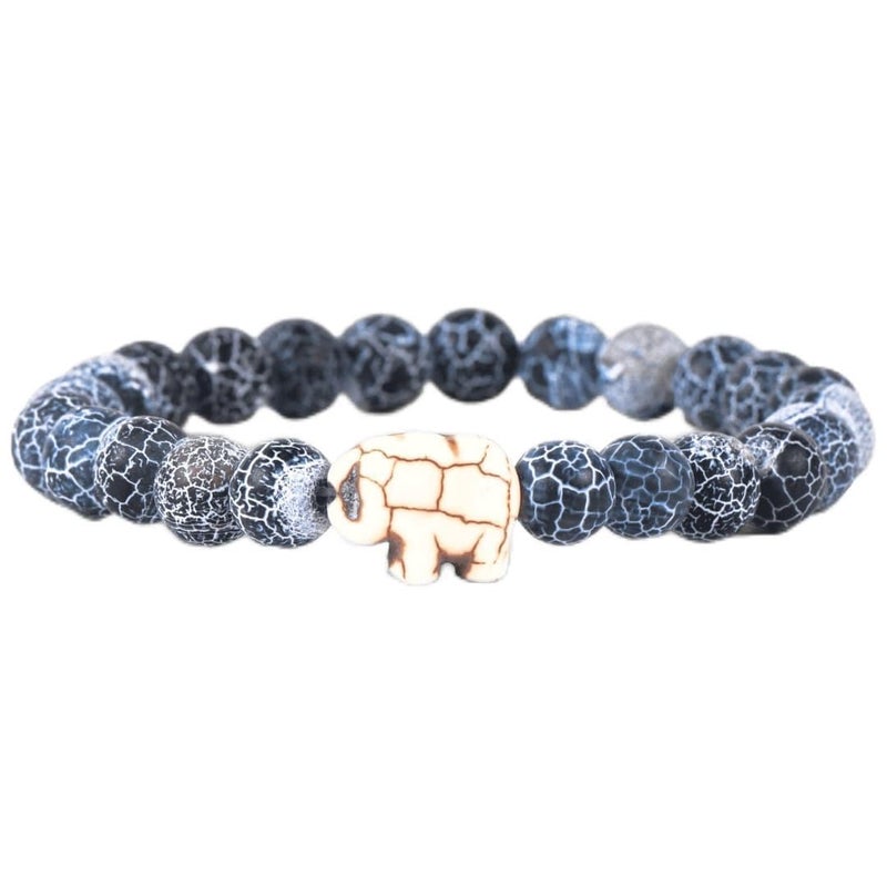 Fahlo Elephant Tracking Bracelet â€“ Track a Real Elephantâ€™s Journey â€“ Supports Save the Elephants â€“ Elastic, One Size Fits Most â€“ on Interactive Mobile App Map â€“ Unisex Conservation Gift (River Blue) - Image 1