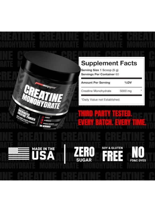 ProSupps Creatine Monohydrate Powder - 300G - Pure Strength & Muscle Volumizing Supplement - Unflavored Fast-Absorbing Formula For Athletes - Image 4