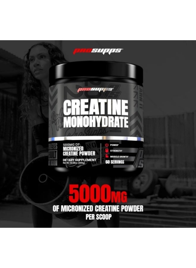 ProSupps Creatine Monohydrate Powder - 300G - Pure Strength & Muscle Volumizing Supplement - Unflavored Fast-Absorbing Formula For Athletes - Image 2