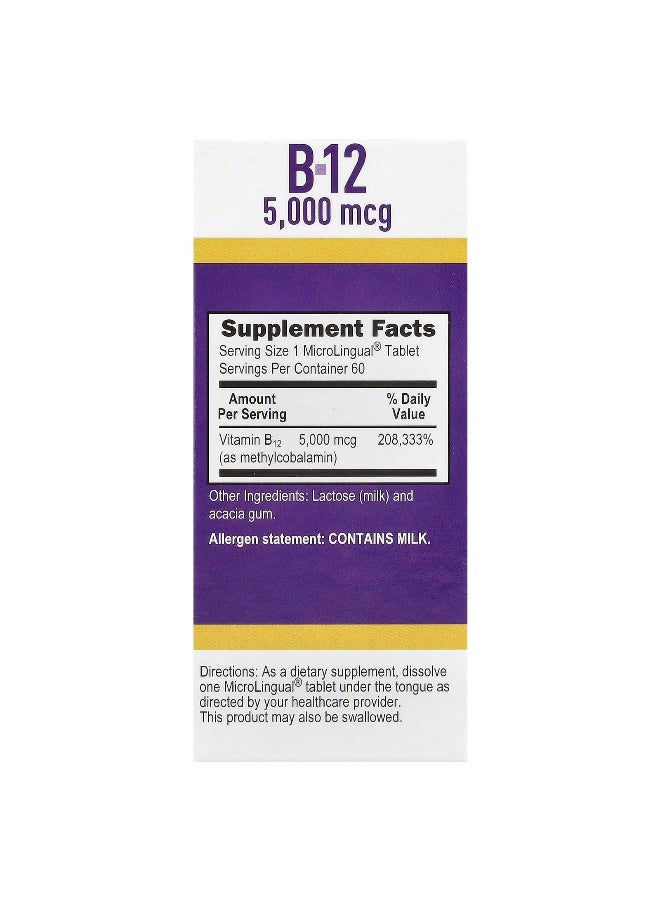 Superior Source, Activated Methylcobalamin B-12, B-6 & Methylfolate (P-5-P), 5,000 mcg, 60 MicroLingual® Instant Dissolve Tablets (Packaging may vary) - Image 2