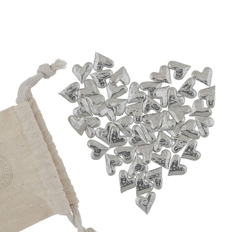 DANFORTH  Vilmain Original Heart Pocket CharmsCoins Pewter Made in USA Gift Bag Pack of 50