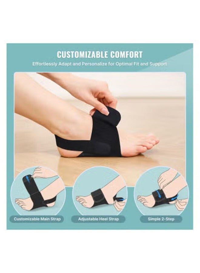 general Upgraded Non-Slip Unisex Wearable Arch Support Inserts w/Built-in Orthotics - Adjustable Arch Support Braces Bands w/Gel Pads for Flat Feet High & Fallen Arch - Image 4