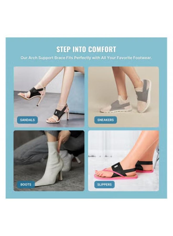 general Upgraded Non-Slip Unisex Wearable Arch Support Inserts w/Built-in Orthotics - Adjustable Arch Support Braces Bands w/Gel Pads for Flat Feet High & Fallen Arch - Image 5