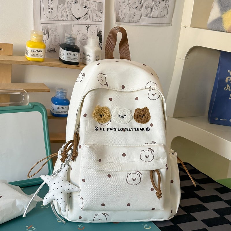 Cute Bear Student Backpack - Image 1