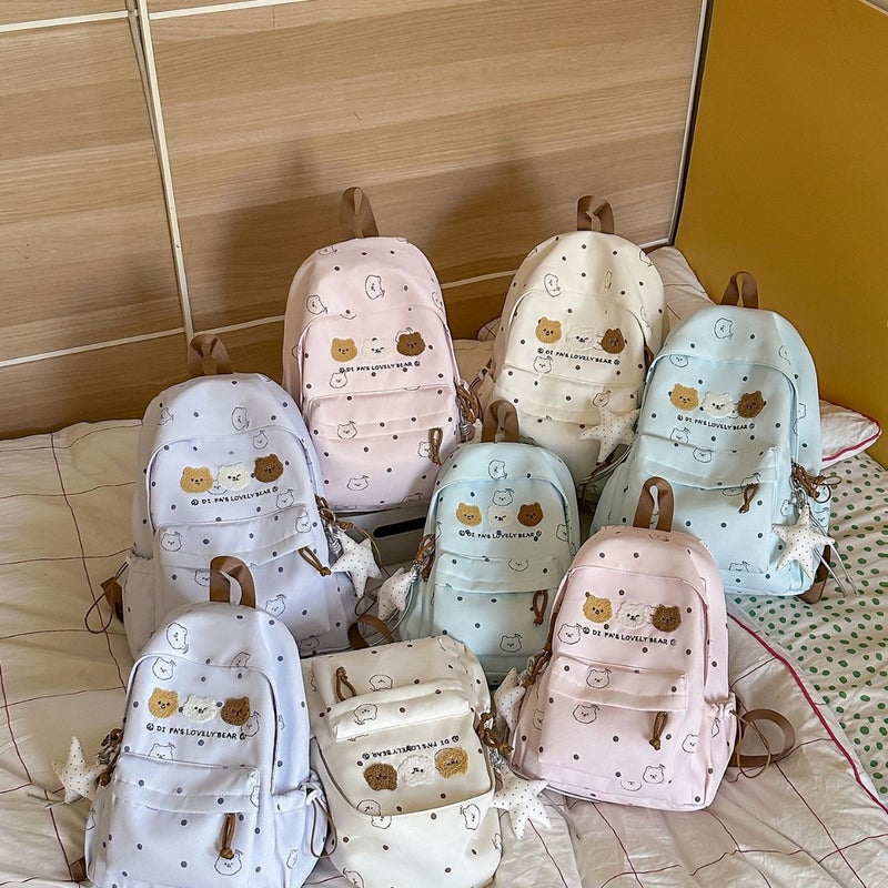 Cute Bear Student Backpack - Image 4