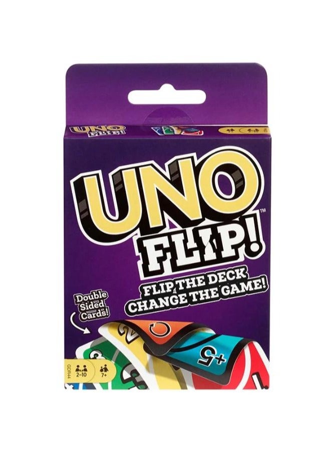 UNO Baby Uno Flip! Multicolor Double Side Flip Cards for Card Game GDR44 Special Party Flip Cards 9.23x1.9x14.44cm - Image 2