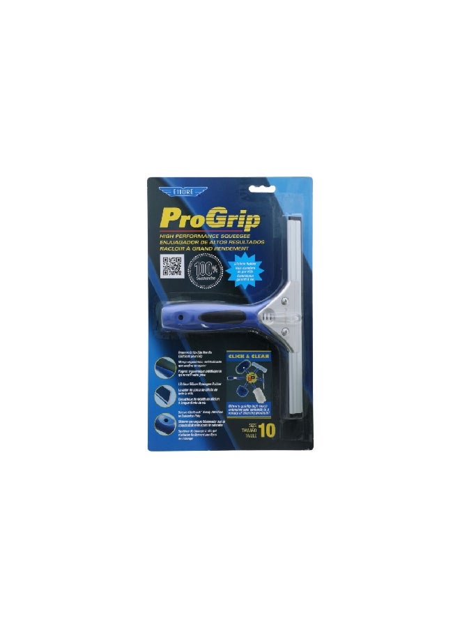 Progrip Rubber Blade High Performance Window Squeegee Blue and Silver 34.29 x 3.81 x 20.96 cm 60010