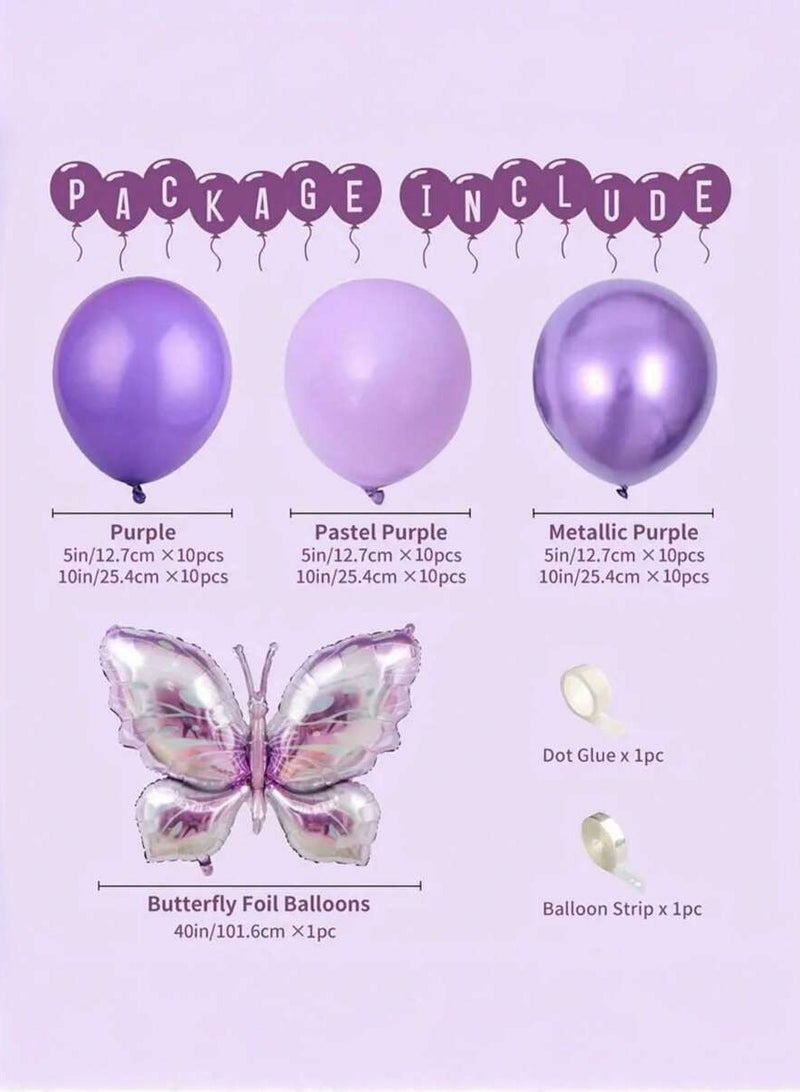 مجموعة تزيين بالونات أرجوانية - زينة حفلات أنيقة ومبهجة - Image 3