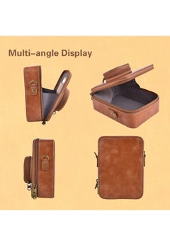 KASTWAVE Protective Case for Fujifilm Instax Mini EVO Camera Case, Retro PU Leather Protective Case for Mini EVO Instant Camera, High Capacity Cover with Removable Shoulder Strap, Vintage Brown  - Image 5