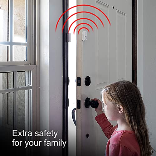 GE Personal Security Window and Door Alarm, 5 Pack, DIY Protection, Burglar Alert, Wireless Chime/Alarm, Easy Installation, Home Security, Ideal for Home, Garage, Apartment and More,White, 45987 - Image 5