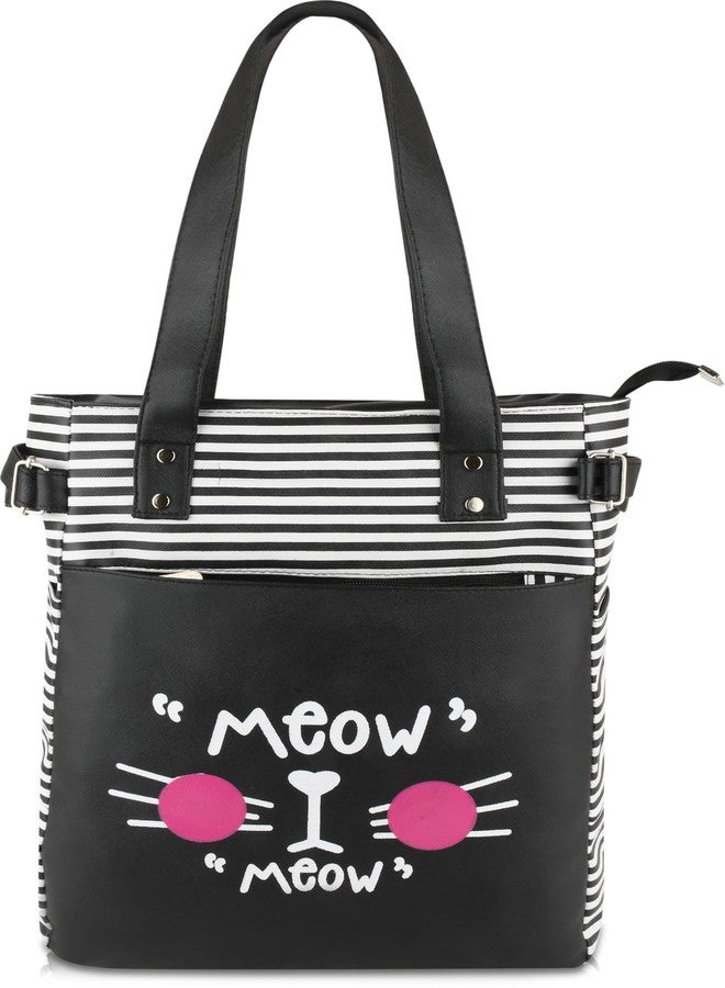 JAISOM Women's Tote Handbag | Stylish Shoulder Bag for Office, College, Casual & Party Use,Spacious & Lightweight (Moow Line 1_BZ) - Image 1