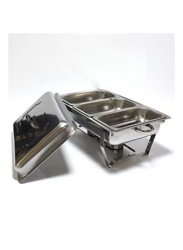 كيكي طبق الغضب من الفولاذ المقاوم للصدأ مع غطاء فضي 3Layer - Image 2