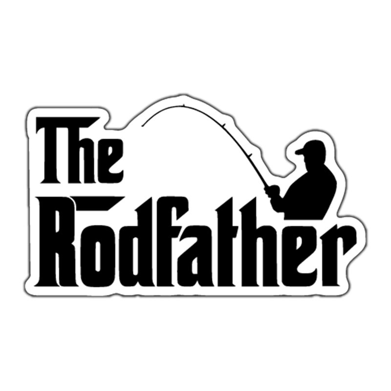 ملصق فينيل لصق قضيب الصيد للسيارات والشاحنات والجدران والفانات والنوافذ واللابتوبات أسود 55 × 31 بوصة KCD1834B