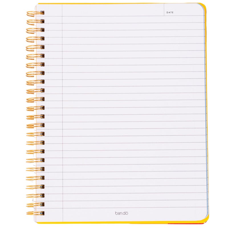 ban.do Rough Draft Mini Spiral Notebook with Pattern, 8.5" x 6.75" Journal with Pockets and 160 Lined Pages (Quilt) - Image 5