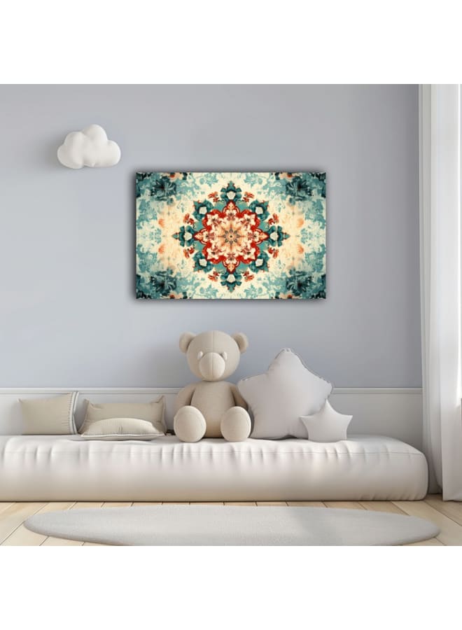 هوم جاليري لوحة فنية جدارية مطبوعة على قماش بألوان ريترو تجريدية من ماندالا - Image 4