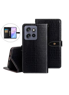 IDEWEI Case For Motorola Edge 50 Neo Crocodile Texture Leather Phone Case  - Image 1