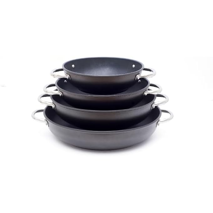 BS Bright Stone Op096Rin32T Risoli High Skillet Wok 32Cm Saucepot NonStick DieCast Aluminum Wok With HeatResistant Inox Handles - Image 1