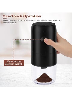 XVersion Electric Coffee Grinder,Portable Coffee Grinder Espresso for Beans, Spices and More, Ceramic Grinding Burr Blade, Removable Chamber, for Camping/ Drip/ Espresso/ Pour Over French Press, Black  - Image 5