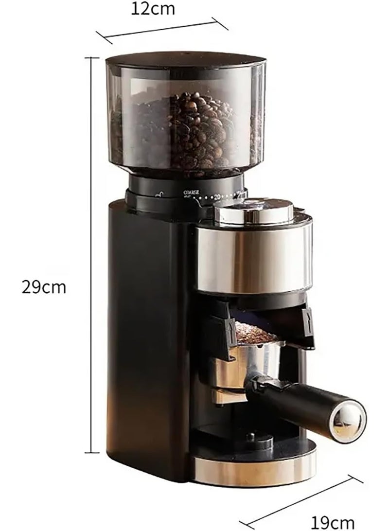 XVersion Coffee Bean Grinder, 250g Capacity Conical Burr Coffee Grinder, 200W Coffee Grinder, with 25 Grind Settings & 8-10 Cup Capacity, for 51mm/53mm Handle and Ground Coffee Beans - Image 5