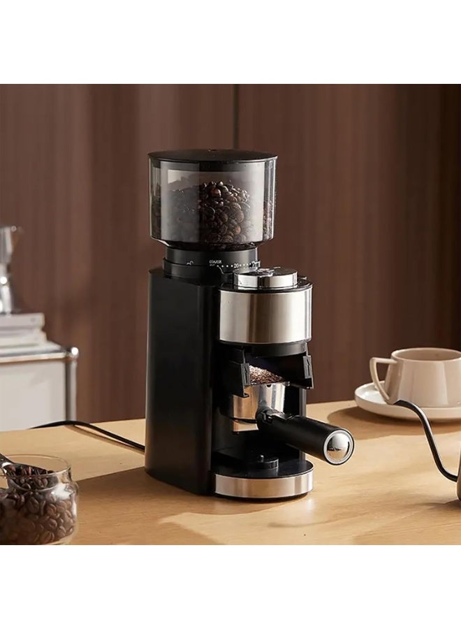 XVersion Coffee Bean Grinder, 250g Capacity Conical Burr Coffee Grinder, 200W Coffee Grinder, with 25 Grind Settings & 8-10 Cup Capacity, for 51mm/53mm Handle and Ground Coffee Beans - Image 2