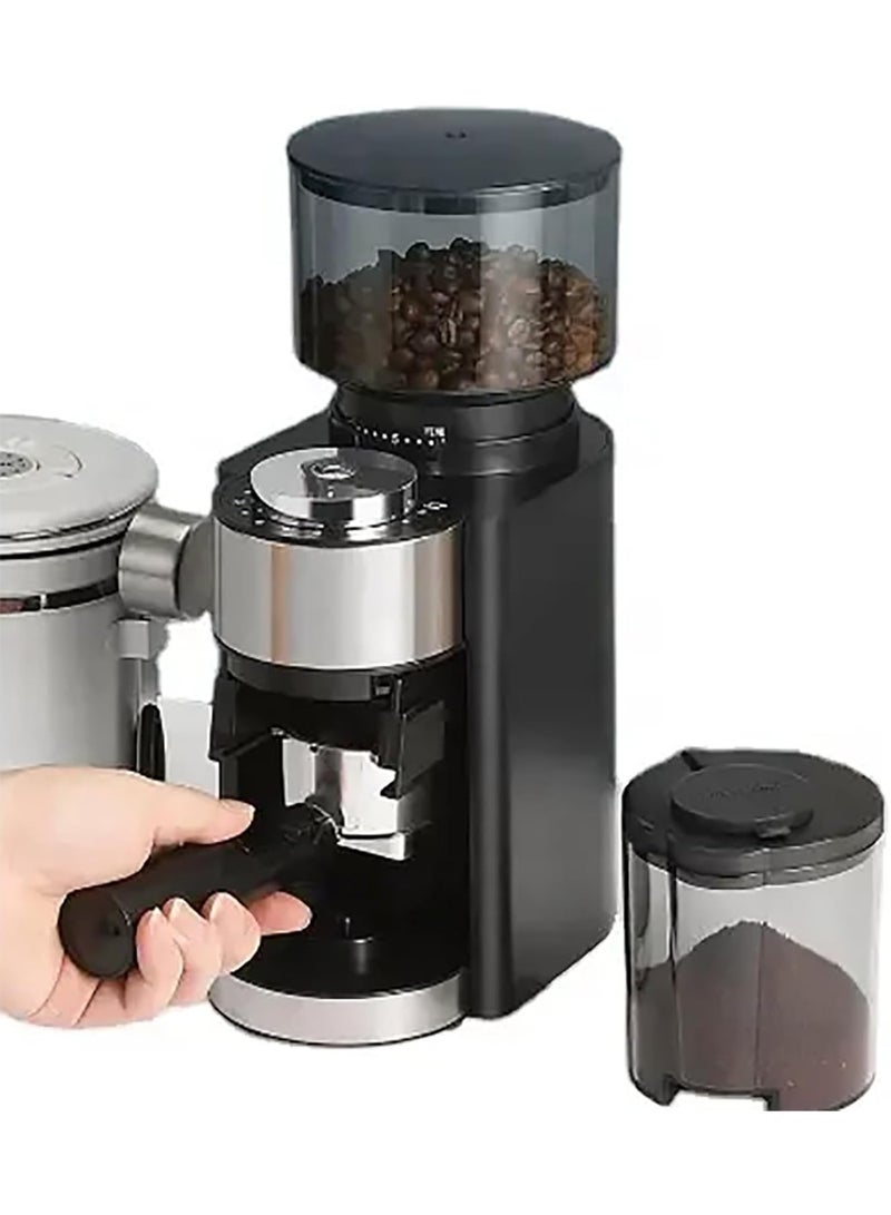XVersion Coffee Bean Grinder, 250g Capacity Conical Burr Coffee Grinder, 200W Coffee Grinder, with 25 Grind Settings & 8-10 Cup Capacity, for 51mm/53mm Handle and Ground Coffee Beans - Image 3