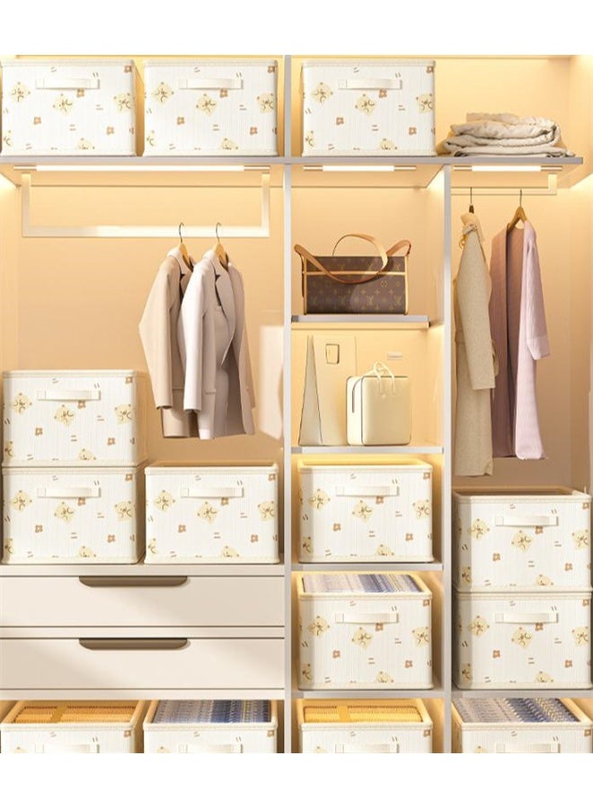 هومستر 2 جهاز كمبيوتر شخصي خزانة ملابس منظمي، منظمي الدرج القابلة للطي مع المقبضات، للسراويل والسترات والجينز - Image 3