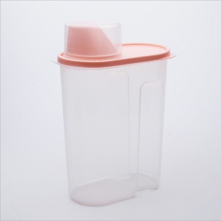 Food Grade Sealed Jar Moisture-proof Grain Spice Snacks Dry Goods Bottle Storage Box Transparent Kitchen Storage Jar 1# Nordic powder large 2.5L 