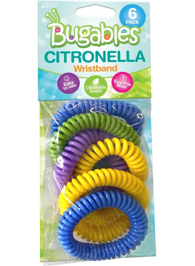 PIC Bugables Citronella Scented Coil Wristbands, Reusable and Resealable, One Size Fits All - Image 1