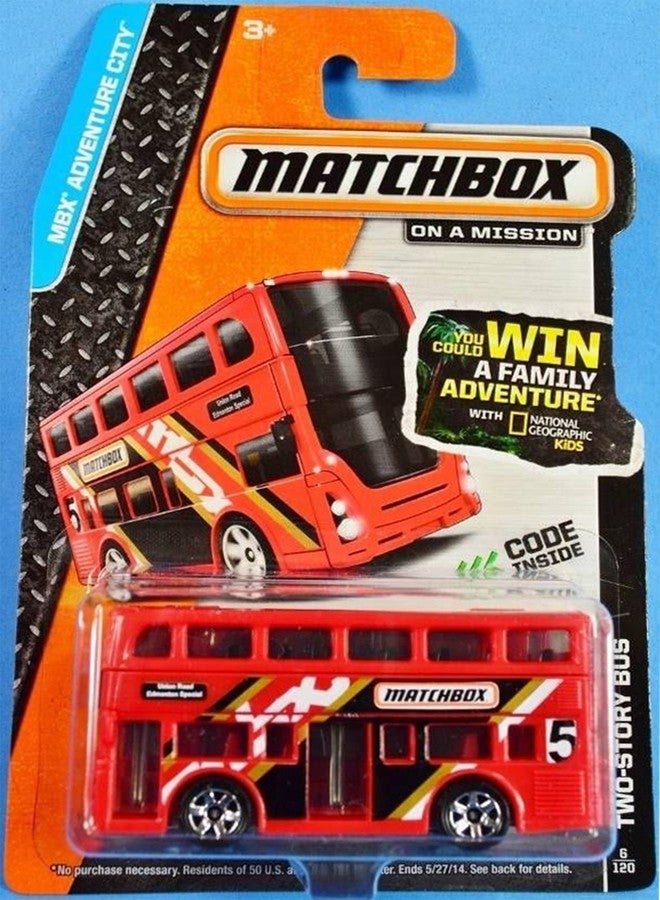 MATCHBOX 2014 Matchbox MBX Adventure City (6/120) - Two-Story Bus