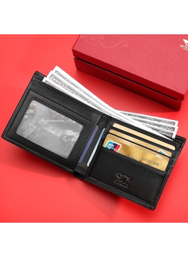 Septwolves Genuine Leather Wallet For Men, Card Holder, Clutch, Leather Case, Birthday Gift For Boyfriend, Husband, Father, Or Any Man - Image 3