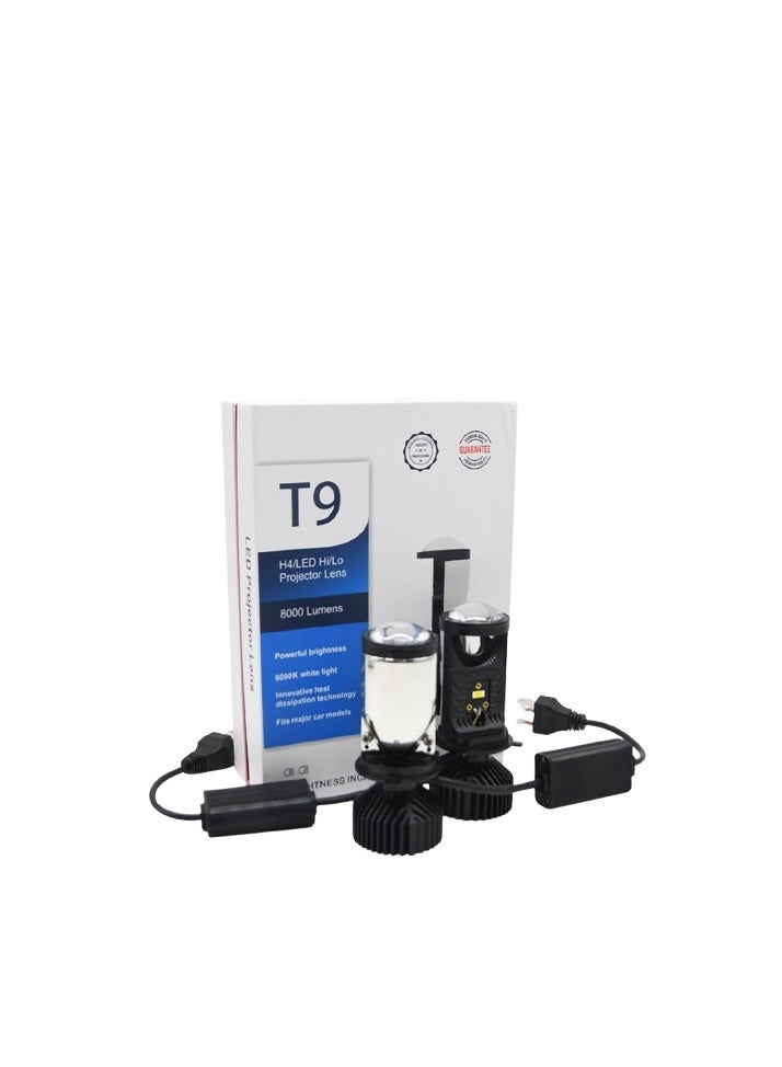 LED Car Headlight Kit T9-H4 8000 LM 6000K Brightness 200% - Image 3