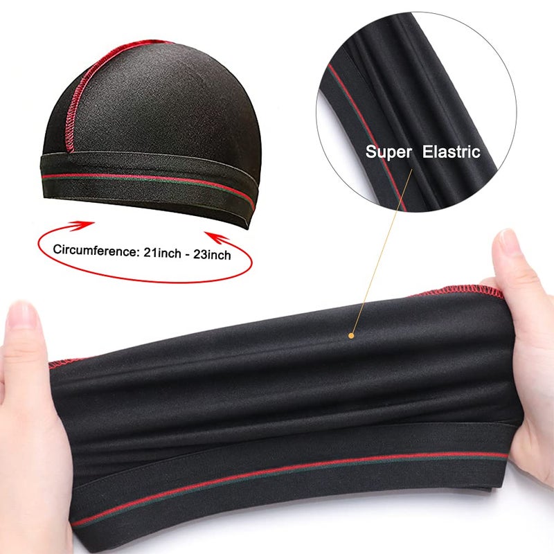 ForceWave Silky Durag for Men Wave Cap Satin Dorag for Men Women 360 Wave (SBlue) - Image 5