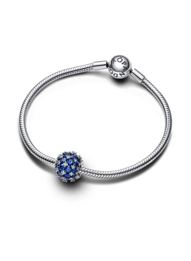 PANDORA  Sparkling Pavé Round Blue Charm for Women | Best Price UAE